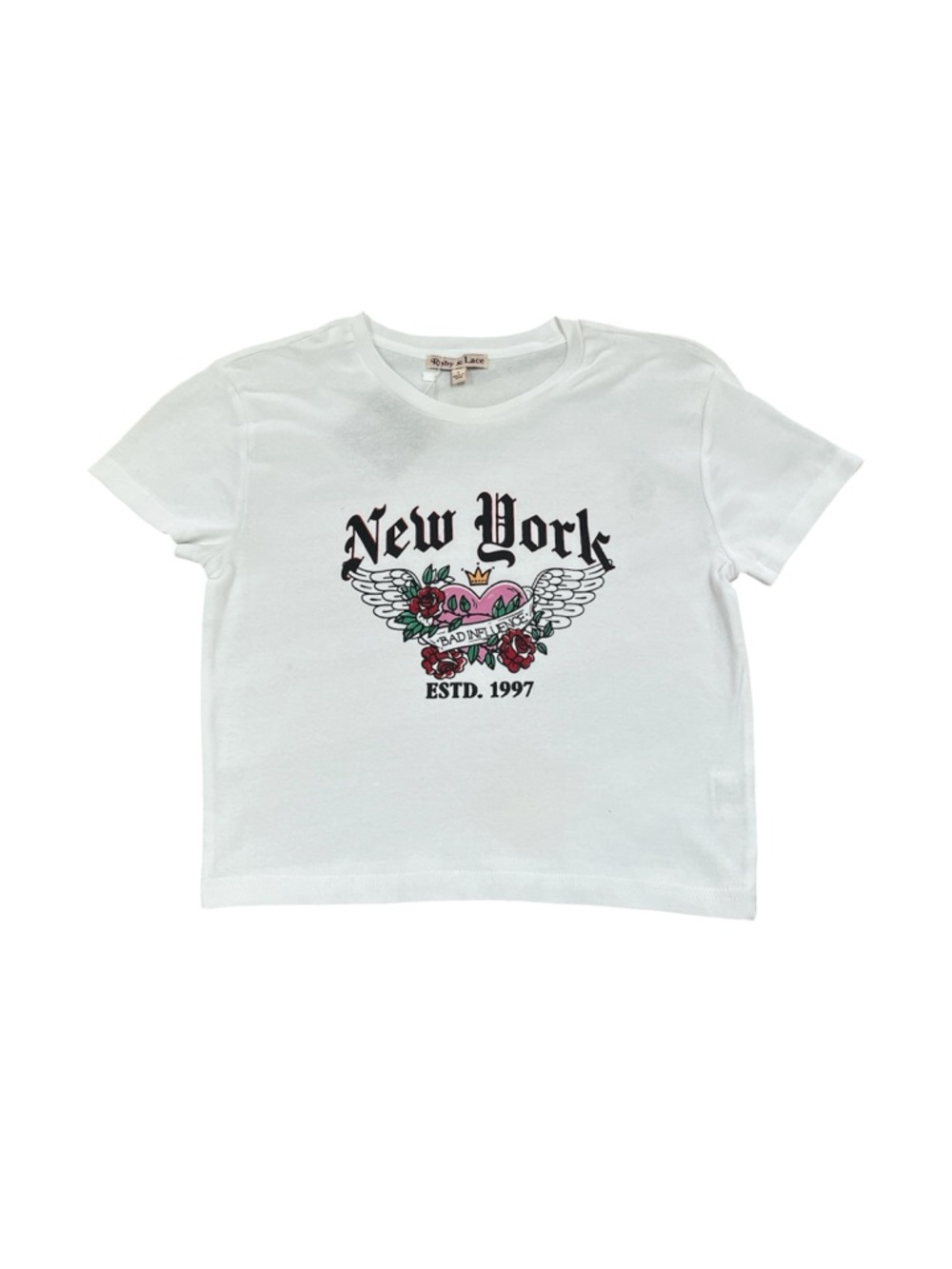 New York “Bad Influence” ESTD. 1997 Crop Top